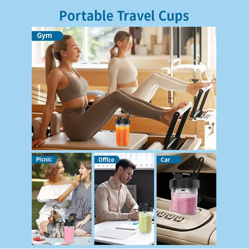 Portable Blender with Button 450W – Professional Kitchen Smoothie & Shake Maker