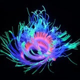 Glow-in-Dark Silicone Coral Aquarium Decor – Fluorescent Sea Anemone Simulation for Fish Tank Landscape