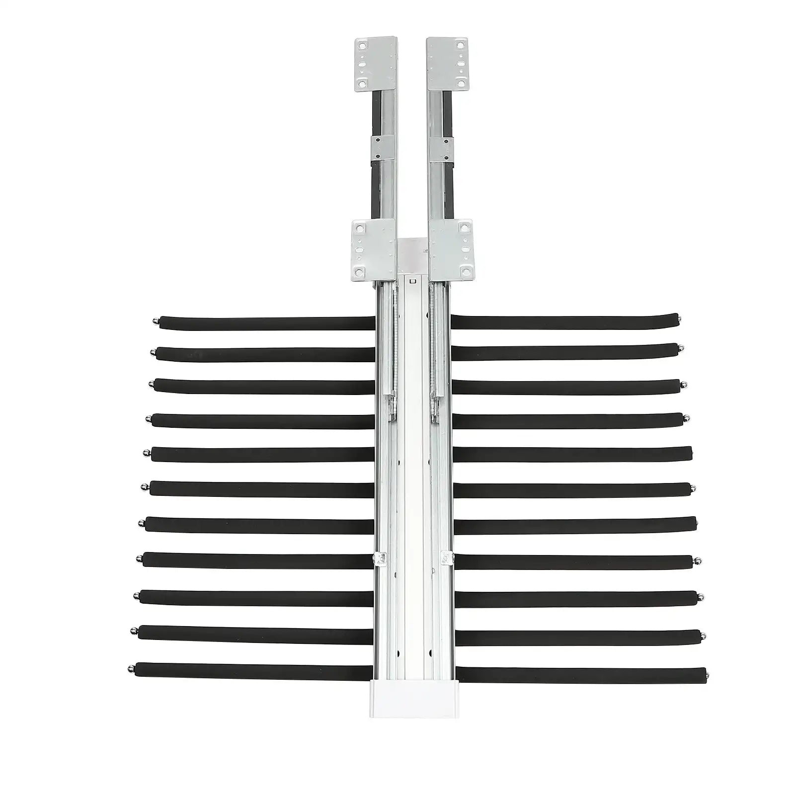 22-Arm Pull-Out Trousers Rack Steel Pants Hanger Bar Slide-Out Closet Organiser (Black)