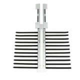 22-Arm Pull-Out Trousers Rack Steel Pants Hanger Bar Slide-Out Closet Organiser (Black)
