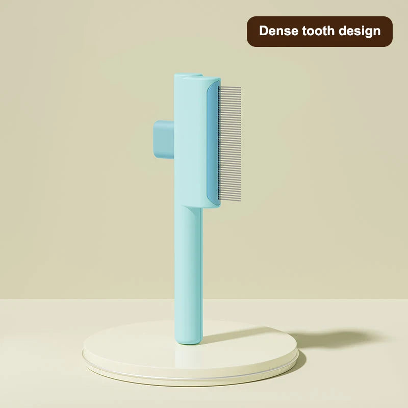 Pet Hair Removal Comb – Self-Cleaning Grooming Brush for Cats & Dogs