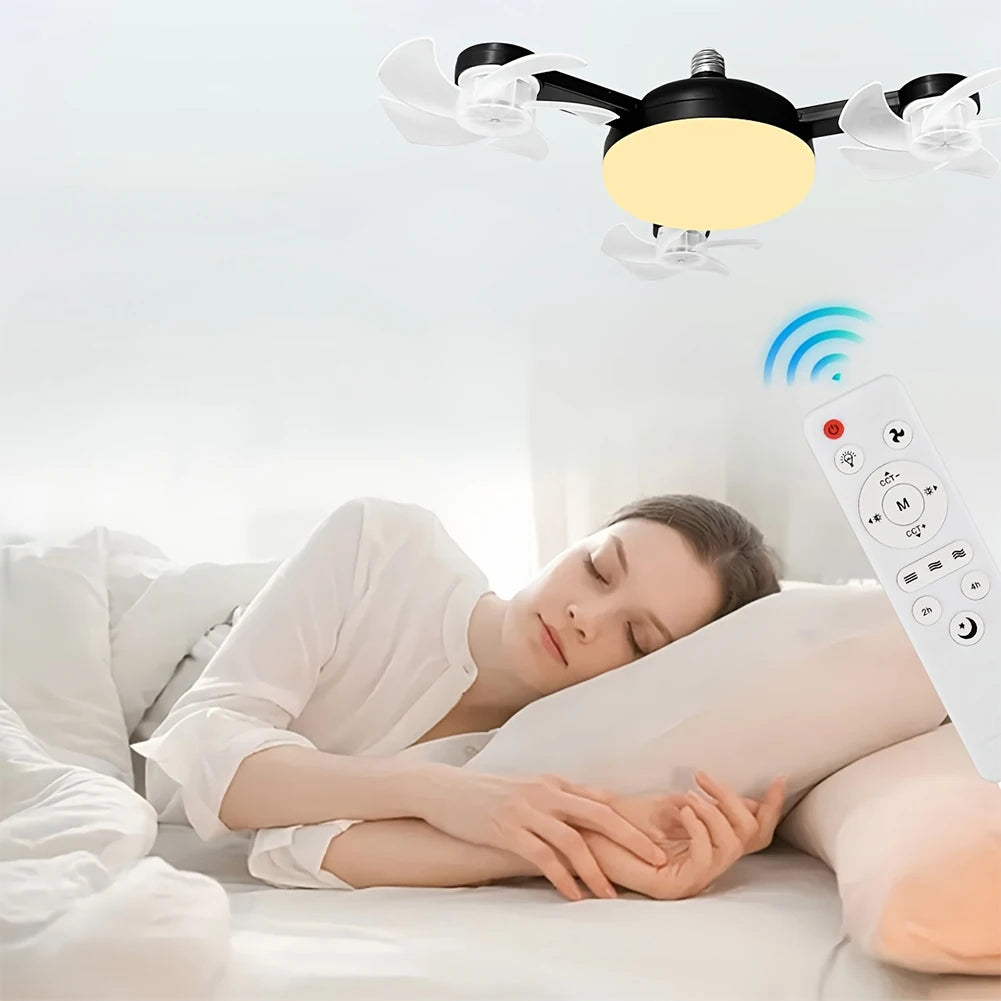 2-in-1 Hanging Fan with LED Lantern – Cordless Silent Ceiling Fan for Bedroom, Dining & Living Room 🌬️💡