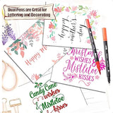 Dual Brush Tip Coloring Markers – 34-Color Set for Calligraphy, Journaling & Drawing 🎨