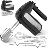 5-Speed Electric Hand Mixer 800W – Handheld Mixer with Turbo, Stainless Steel Attachments & Storage Case