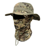 “Sun Hat & Balaclava Full Face Mask Set – Wide Brim Bucket Hat for Sun Protection, Fishing, Hiking & Camping”