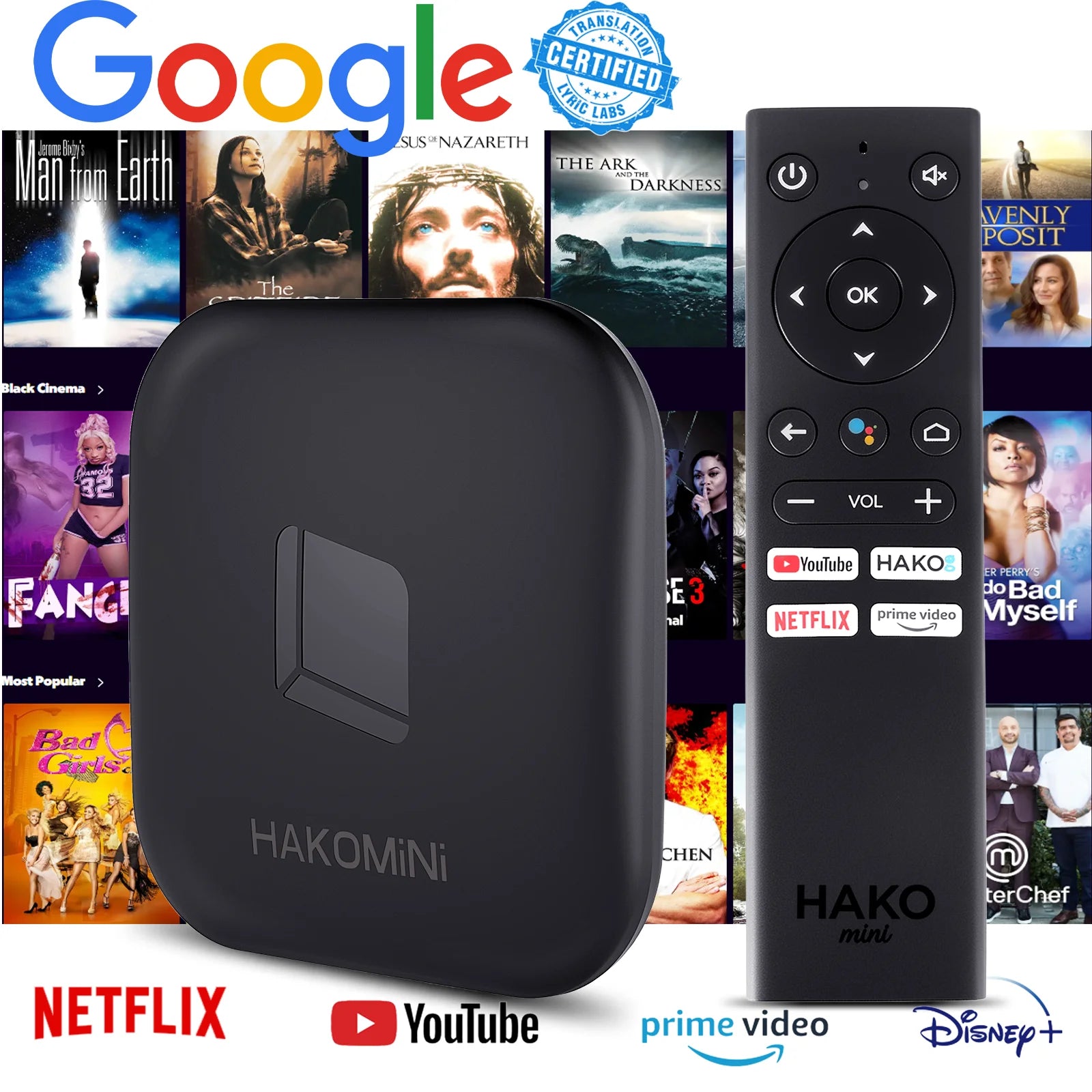 IoTwe Android 12.0 Smart TV Box – Quad-Core Google Certified Media Player with 4K HDR, Dolby Digital, WiFi 6 & Keyboard