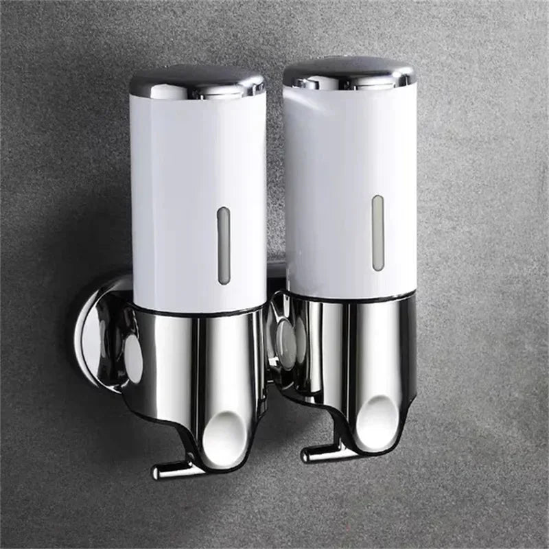 Wall-Mount Bathroom Liquid Soap Dispenser – Refillable Hand Sanitizer, Shampoo & Shower Gel Container