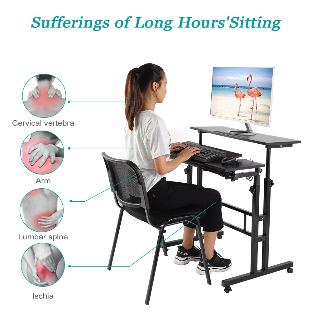 Adjustable PC Desk – Multi-Purpose Height Adjustable Laptop & Computer Table for Home, Office & Study Use