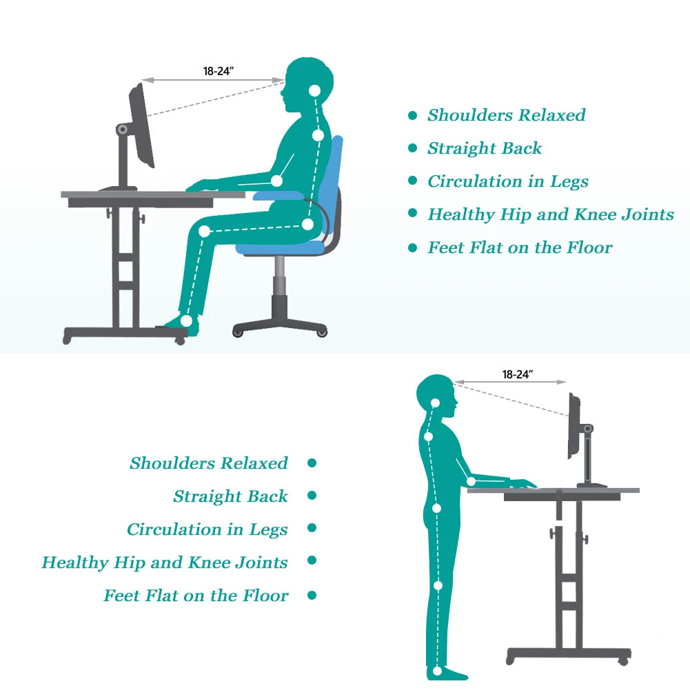Adjustable PC Desk – Multi-Purpose Height Adjustable Laptop & Computer Table for Home, Office & Study Use