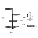 “Metal Flower Pot Rack Plant Stand – 3/4 Tier Garden Planter Corner Shelf for Indoor & Outdoor Storage & Display”