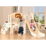 XJD 8-in-1 Toddler Slide & Climber Playset – Indoor/Outdoor Kids Playground Set with Basketball Hoop & Ball