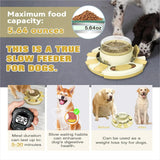 Dog Puzzle Toy w/Button – 2-in-1 Food Dispenser & Slow Feeder Game for Mental Stimulation