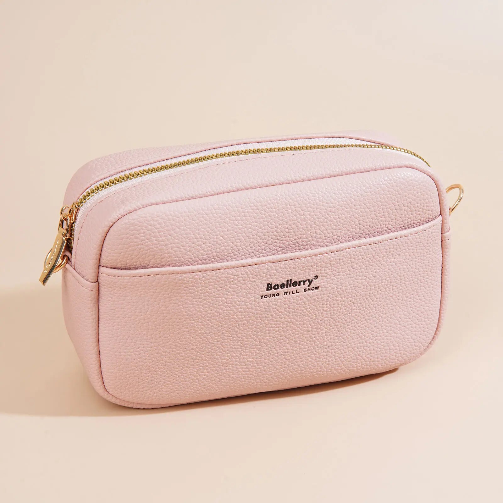 Women’s Solid Color Mobile Phone Crossbody Bag – Small Square Multi-Functional Shoulder Purse with Zipper & Large Capacity