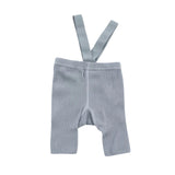 Infant Solid Color Suspender Tights – High Waist Knitted Leggings for Baby Boys & Girls, Stylish Toddler Outfit