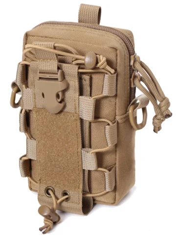 Tactical MOLLE EDC Belt Pouch – Outdoor Waist Organizer Bag | Phone & Water Bottle Carrier with Shoulder Strap