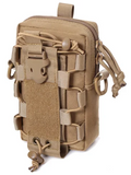 Tactical MOLLE EDC Belt Pouch – Outdoor Waist Organizer Bag | Phone & Water Bottle Carrier with Shoulder Strap