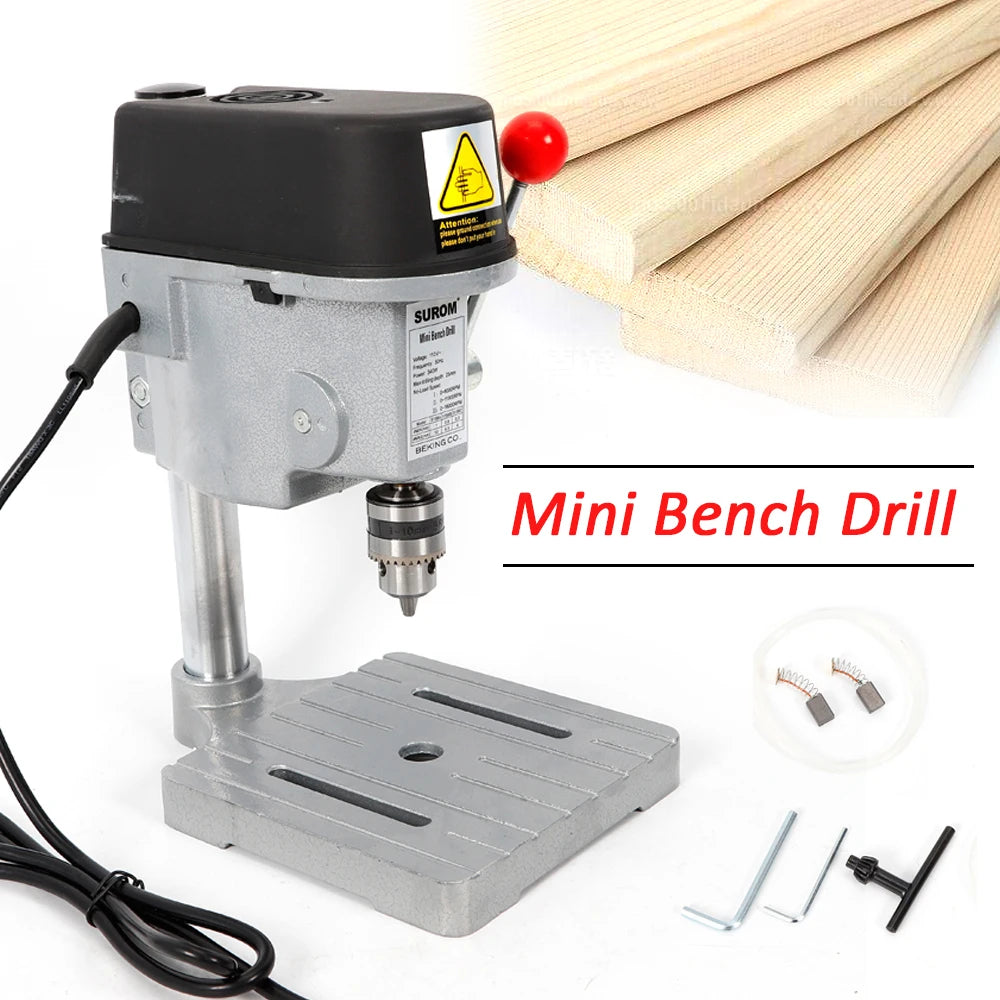 High-Speed Mini Drilling Machine – 340W Bench Drill with 1–10mm Chuck | Compact Precision Table Drill Press