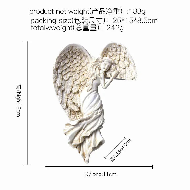 Angel Wings Resin Ornament – Elegant Door Frame & Garden Décor | Indoor & Outdoor Spiritual Home Gift