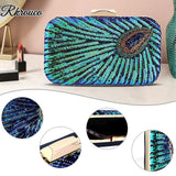 Retro Flicker Evening Banquet Clutch Bag for Women – Chain Crossbody Prom & Party Shoulder Purse