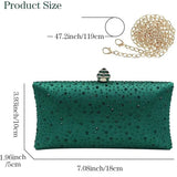 Luxury Rhinestone Chain Clutch Handbag for Women – Party Wedding Shoulder & Crossbody Evening Bag
