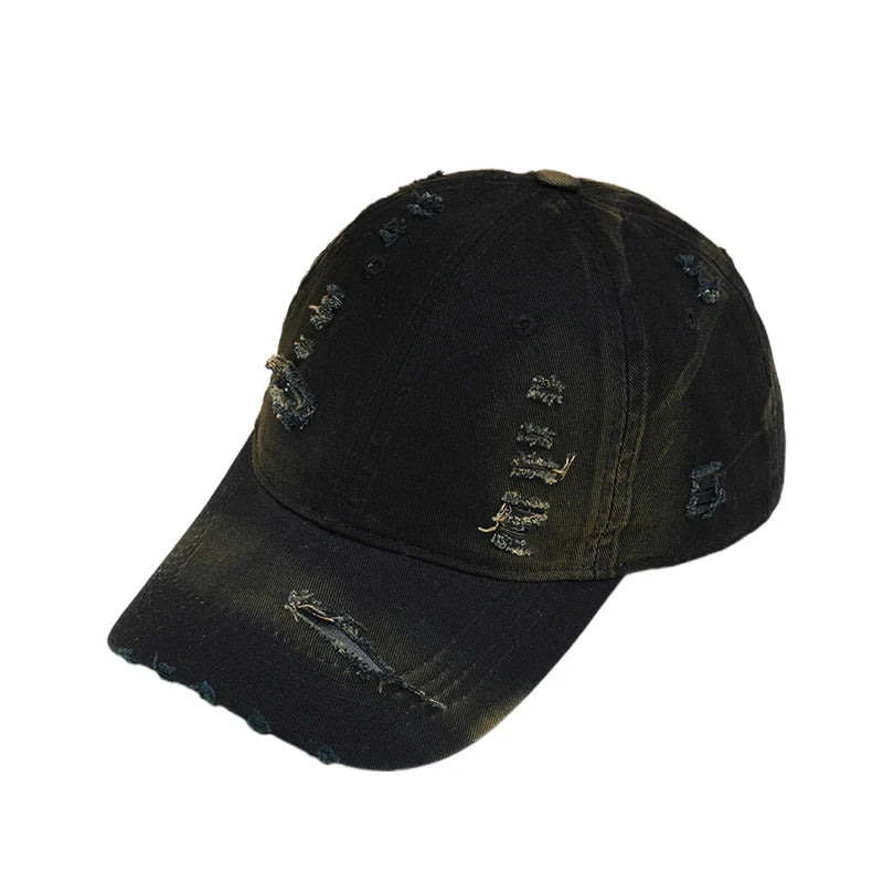 Classic Distressed Denim Baseball Cap – Vintage Adjustable Dad Hat for Outdoor Sports, Travel & Casual Wear