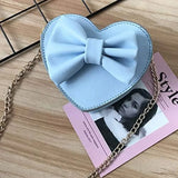 Girls Bowknot Mini Coin Purse – Heart Shape Crossbody Handbag, Shoulder Bag & Wallet by GoClothod