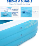 Inflatable Swimming Pool – Large Family Blow-Up Backyard Pool for Easy Outdoor Setup & Summer Fun