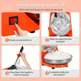 Electric Ice Crusher & Ice Shaver Machine – 143 lbs/hr Snow Cone Maker & Shaved Ice Maker