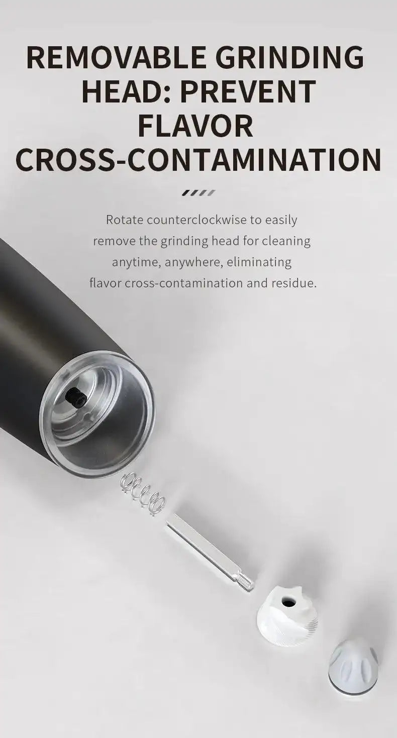 1/2pcs Gravity Electric Salt And Pepper Grinder Set, Battery Powered LED Light One HandAutomatic Operation - PulinGO