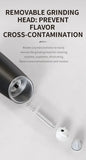 1/2pcs Gravity Electric Salt And Pepper Grinder Set, Battery Powered LED Light One HandAutomatic Operation - PulinGO