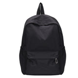 Solid Color Nylon Backpack for Girls – Large Capacity Daily School & Travel Shoulder Backpack