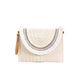Women’s Raffia Straw Woven Bag – Handmade Summer Beach Shoulder & Crossbody Purse, Ladies’ Wrist Clutch & Handbag