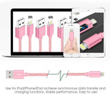 4-Pack iPhone Charging Cables – MFi Certified Nylon Braided Fast Charging USB Cords (3ft/6ft/6ft/10ft) for iPhone & iPad