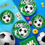 “113-Piece Soccer Party Decorations Set – Birthday Banner, Balloons, Tableware, Plates & Accessories for Soccer-Themed Parties”