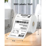 500-Pack 4×6″ Direct Thermal Shipping Labels – Fanfold, High Compatibility with Rollo, Zebra, Munbyn, Jadens & More
