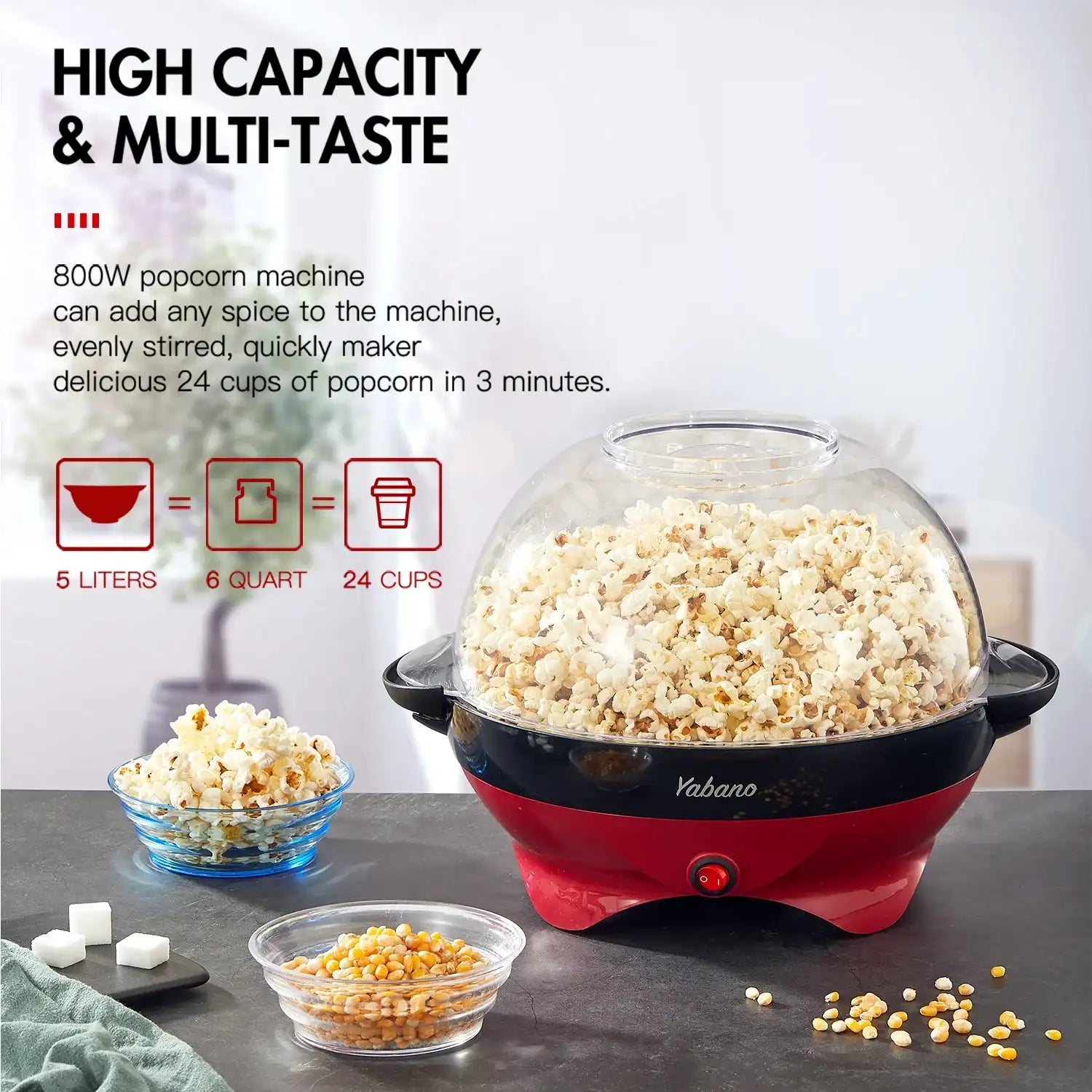 6 QT Electric Popcorn Maker with Non-Stick Plate, Quick-Heat Technology & Cool-Touch Handles 🍿