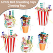 6PCS Bird Chew & Foraging Toys – Shredding Training Toys for Small & Medium Parrots, Budgies, Cockatiels, Lovebirds & Conures