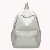 Solid Color Nylon Backpack for Girls – Large Capacity Daily School & Travel Shoulder Backpack