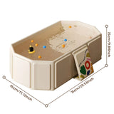 Animal Baby Portable Bathtub – Folding Newborn Swimming Pool with Real-Time Temperature Display & Shower Basin