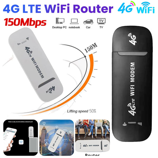 4G LTE USB WiFi Router – Unlocked Wireless Network Adapter & Portable Hotspot Dongle for Laptops and Mobile Devices