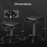 Eureka Ergonomic Multi-Use Gaming Foot Stool – Swivel Rolling Stool with Wheels, Adjustable Gaming Footrest & Compact Chair (Black)