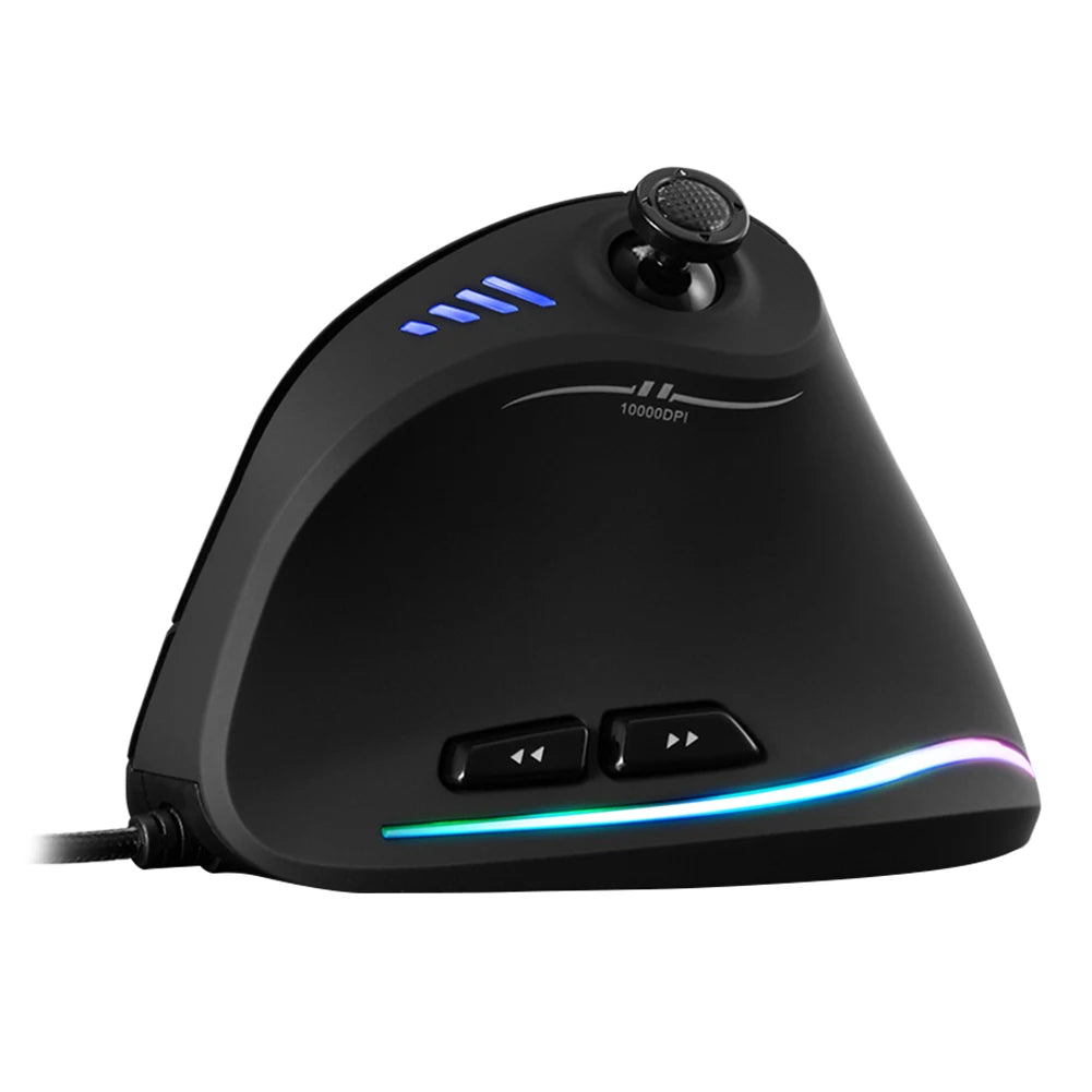 Zelotes C-18 Vertical Gaming Mouse – 10,000 DPI Adjustable RGB Optical Wired USB Ergonomic Mouse