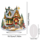 Acrylic Christmas House Diamond Painting Kit – 5D DIY Holiday Tabletop Ornament for Festive Home & Bedroom Décor