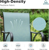 “5-Piece Outdoor High-Top Bar Set – Waterproof Bar-Height Table & 4 Chairs Bistro Patio Set in Light Blue”