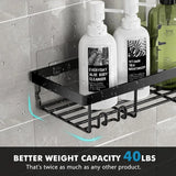 Adhesive No-Drill 5-Pack Corner Shower Caddy Set – Rustproof Stainless Wall-Mounted Organizer Shelves