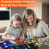 48 Colors Acrylic Paint Pens – Dual Tip Acrylic Markers with Brush & Fine Tips for Rock Painting, Wood, Canvas & DIY Crafts