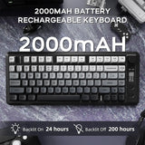 Attack Shark M75 Wireless Gaming Keyboard – Membrane with Knob, OLED Display & Gradient PBT Keycaps