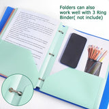 Pastel Colored Plastic Folders with Pockets – Heavy Duty 3-Ring 4-Pack for Documents 📁🌈