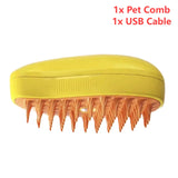 3-in-1 Cat Steamy Brush & Dog Grooming Comb – Self-Cleaning Steam Brush for Massage, Hair Removal & Pet Grooming