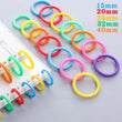 50-Piece Plastic Ring Binder Hoops – 15/20/28/32/40 mm Loose Leaf Binding Supplies